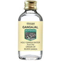 Devprayag Gangajal, heiliges Wasser des Ganges vom Ursprung des Flusses Ganges in Devprayag in einer klaren Glasflasche - 100ml (3,38 oz)