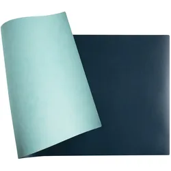 Exacompta 29142E Flexible Schreibunterlage Home Office, aus zweifarbigem Kunstleder (Polyurethan), widerstandsfähig, 40 x 80 cm, tropisch/blaugrün