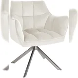 CLP Esszimmerstuhl Swing Samtbezug I Drehbarer Polsterstuhl I Küchenstuhl mit Rückenlehne