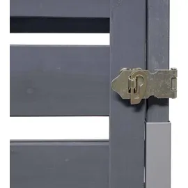 Mendler XL 1er-/2er-Mülltonnenverkleidung Erweiterung HWC-H62, Mülltonnenbox, 114x67x97cm Massiv-Holz ~ hellgrau