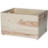 FSC Mehrzweckkiste Allzweckkiste 40x30x22cm Holzkiste Aufbewahrungsbox Holzbox