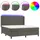 vidaXL Boxspringbett 180 x 200 cm Dunkelgrau