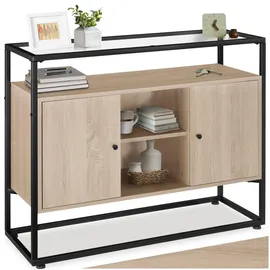 Tectake Sideboard 100 x 38 x 80,5 cm Braun