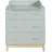 Mobili Rebecca Kommode mit Wickeltisch 100 x 80 x 42 cm Kiefer MDF braun/aqua-grün