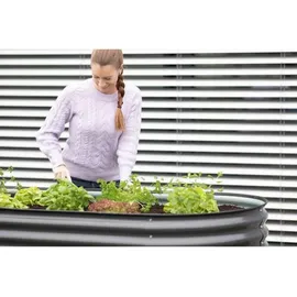 Westmann Metall Hochbeet Grow Faster silber 160 x 80 x 82 cm anthrazit