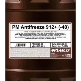 Pemco Antifreeze 912+ rot 20 St. 20 l