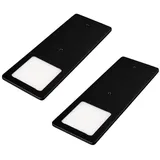 Kalb Material Für Möbel kalb | LED Unterbauleuchten schwarz 5W- sehr flache Küchenleuchte Einbaustrahler Einbauspot, Auswahl:2er Set neutralweiss