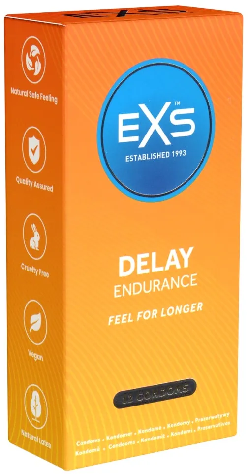 «Delay Endurance» aktverlängernde Kondome zum länger Lieben (12 Kondome)