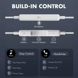 TECH-PROTECT Ultraboost Core G2 Mini Jack Headphones - White
