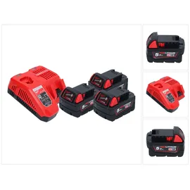 Milwaukee M18 NRG-503 1 x 2,0 Ah Akku + 3 x 5,0 Ah Akku