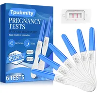 6 Stück Schwangerschaftstest, Schwangerschafts-Schnelltest, Stäbchen mit klarem Ergebnisanzeiger, Genaue Ergebnisse, Früherkennungs-Selbsttest für zu Hause (Blau)