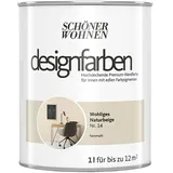 SCHÖNER WOHNEN-Farbe Wandfarbe Designfarbe  (Wohliges Naturbeige, 1 l, Matt, Konservierungsmittelfrei)