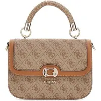 GUESS Orlina Logo Top Handtasche Latte Logo / Brown One Size