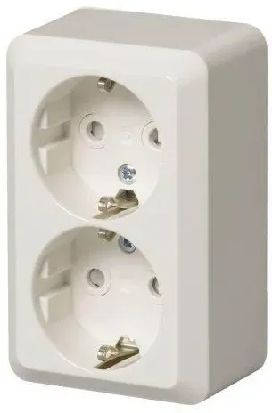 Socket outlet schuko 2-g screwless term