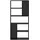 [en.casa] Vehmaa Standregal 90 x 30 x 188 cm Schwarz