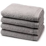 Möve Handtuch Set Superwuschel, Walkfrottee (Spar-Set, 4-St), 4 X Handtuch im Set - Baumwolle - Saugstark - Extraweiches Handtuch grau