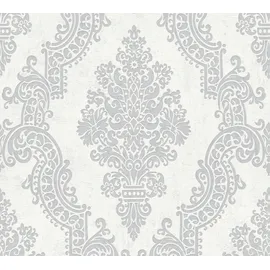 A.S. Création Pure Elegance Vliestapete 10 m x 0,64 m 397655 Grau/Weiß