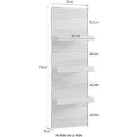 OTTO home Wandregal Silkeborg 35 x 17 x 110 cm Braun