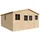 TIMBELA Gartenhaus 4,18 x 4,93 m Beige