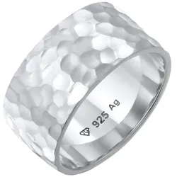 Elli Basic Bandring Gehämmert Trend Cool 925 Silber 58 Damen 