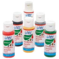 Weihnachtliches Acryl zum Gießen (pro Set 6) Bastelbedarf zu Weihnachten