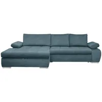 Carryhome Ecksofa Petrol, - 294x173 cm,