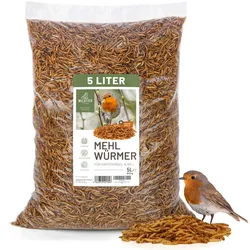 Edel Mehlwürmer 800g - Getrocknete Premium-Qualität für Wildtiere