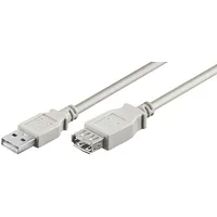 goobay USB 2.0 Hi-Speed Verlängerungskabel A Stecker - A Buchse Grau