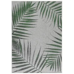 Teppich Outdoor Flachgewebe Dschungel-Design Polypropylen Terrasse Grün Läufer 80x150 | Kadima Design