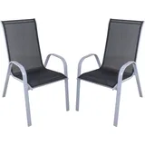 Garden Pleasure Stapelstuhl »RIONA«, 2er Set grau