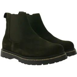 BIRKENSTOCK Highwood Herren Echtleder-Schuhe Alltags-Stiefel Chelsea-Schuhe aus Velourleder Schlupf-Schuhe Normale Weite 1025726 Dunkelbraun - 45