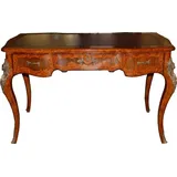 Casa Padrino Luxus Barock Empire Schreibtisch Sekretär 130 cm - Handgefertigt aus Eichenholz  - Barock Schreibtisch Büro Möbel - Braun