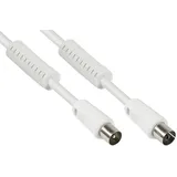 Good Connections SAT Antennenkabel - Koax Stecker an Koax Buchse - 2x Mantelstromfilter (Ferritkern), > Doppelschirmung,