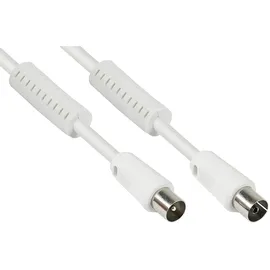 Good Connections SAT Antennenkabel - Koax Stecker an Koax Buchse - 2x Mantelstromfilter (Ferritkern), > Doppelschirmung,