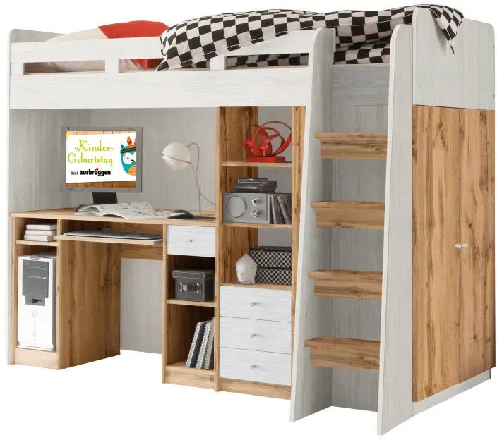 MID.YOU Hochbett UNIT - B/H/T ca. 204,00x160,00x124,00