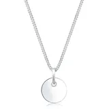 Elli Halskette Plättchen Anhänger Basic Geo Look 925 Sterling Silber
