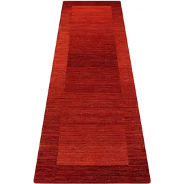 THEKO Wollteppich THEKO "Gabbeh Super, Handweb, auch als Läufer erhältlich, reine Wolle" Gr. 13, rot, B:90cm H:9mm L:250cm, Wolle, Teppiche, Schlafzimmer, Wohnzimmer, Esszimmer, auch als Bettumrandung