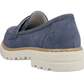 Rieker Damen 54855 Loafer, blau, 39 EU
