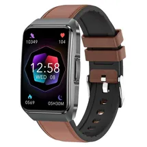knauermann Neo 2 Band 44 mm Schwarz Lederarmband Braun