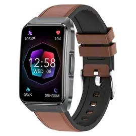 knauermann Neo 2 Band 44 mm Schwarz Lederarmband Braun