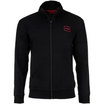 Hugo Sweatjacke Laze Zip Jacket, Stehkragen, Reißverschluss, Cotton Stretch schwarz, XL,