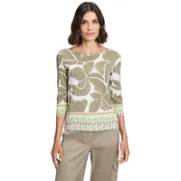 Betty Barclay Basic Shirt mit Print Khaki/Green,36 | 36