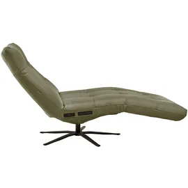 KAWOLA Relaxliege LETICIA Leder 0 x 0 x 0 cm grün mit Relax-Funktion