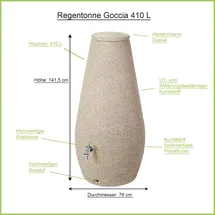 Prosperplast Goccia Regentonne 410 l beige