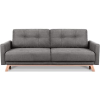 KONSIMO Schlafsofa VISNA Sofa 3 Personen, ausziehbare Liegfläche 193×146 grau