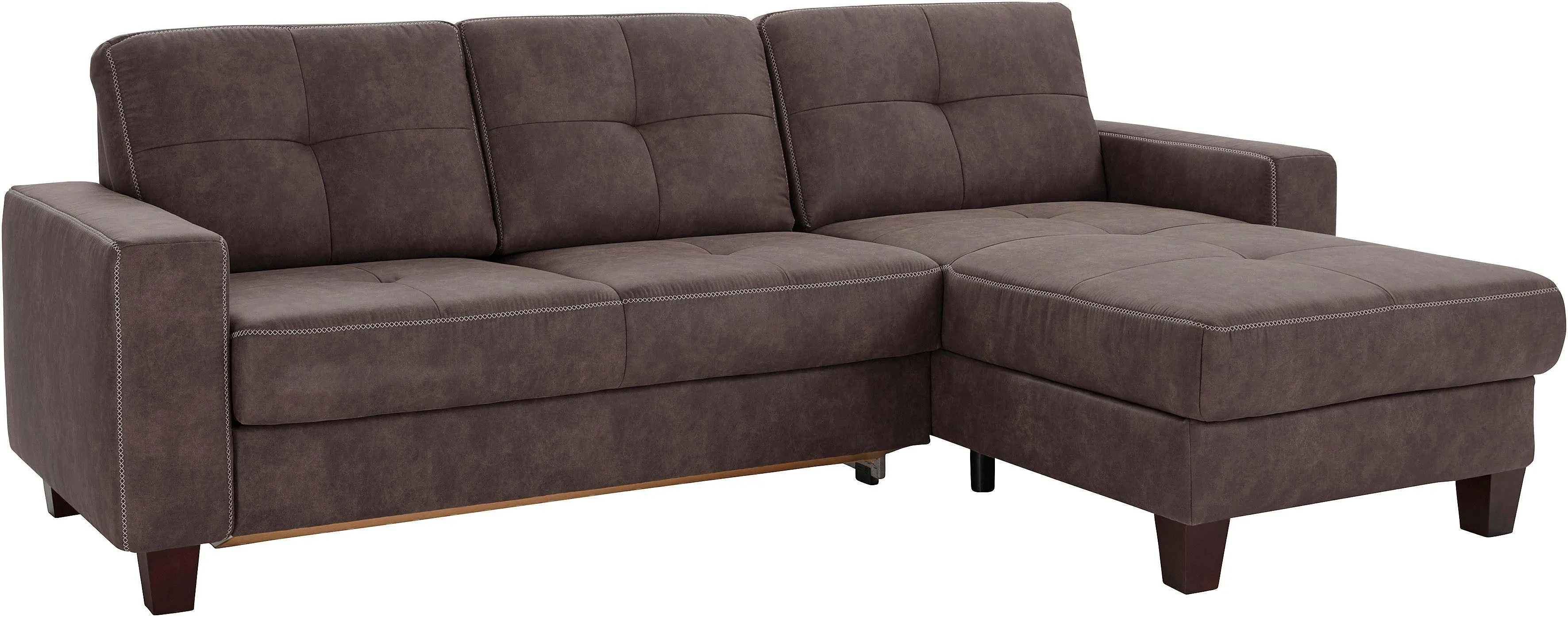 Places of Style Ecksofa »Varese«, Kreuznaht in beige PLACES OF STYLE braun