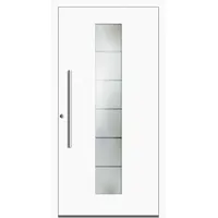 Schüco Aluminium Haustür "POLLY" ADS 75.SI RC2 Weiß RAL 9016 beidseitig innen öffnend DIN links