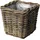 Van der Leeden Rattan Übertopf 27 x 27 x 25 cm Grau