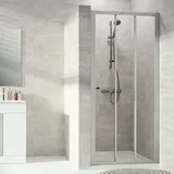 Hüppe Alpha 2 Gleittür, 2-teilig, mit festem Segment, 900x1900mm, teilgerahmt, A20303087321,