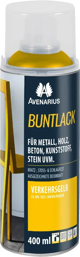 AVENARIUS Buntlack Spray | 400ml - verkehrsgelb (ca. RAL1023)